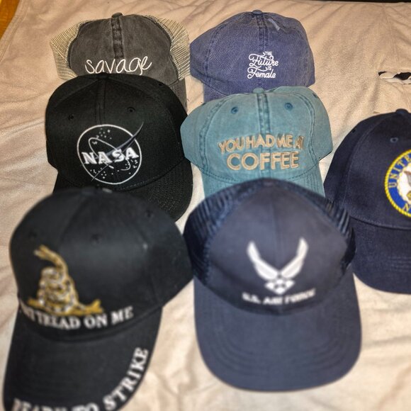 7 Assorted Baseball Style Caps